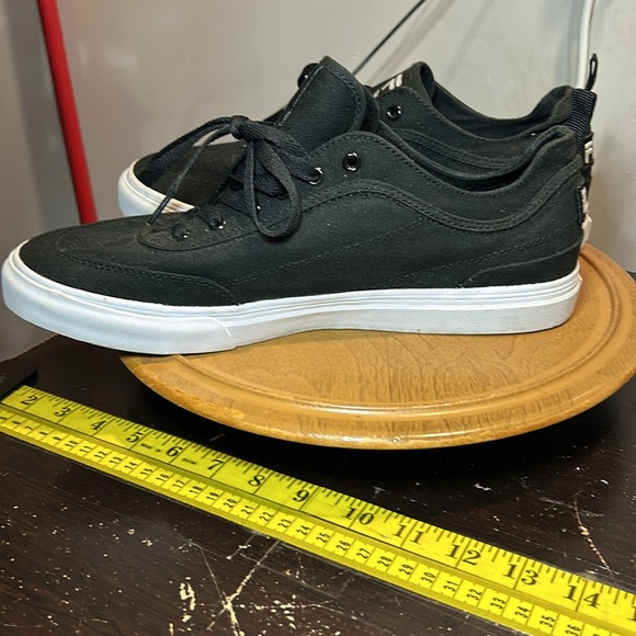 Fila Men’s CoolMax Memory Foam Canvas Shoes Black White Size 11 - Picture 6 of 9